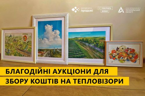 
Картини з пейзажами Тернопільщини виставлять на благодійні аукціони, щоб придбати тепловізори для ЗСУ (ФОТО)