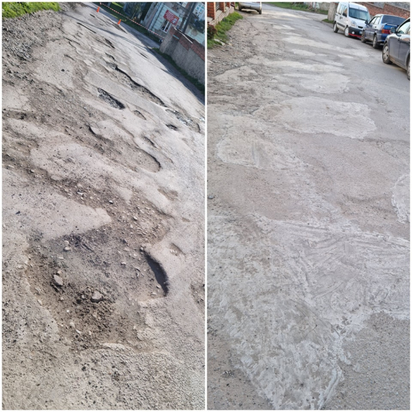 
Сліди на бетоні: у Підгайцях місцеві жителі ціленаправлено пошкодили нове покриття на вулицях міста (фото)