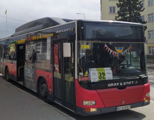 
У Тернополі автобуси на маршруті №32 до 1 березня курсуватимуть по-новому