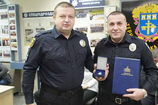 Майор поліції з Тернополя отримав почесну грамоту Верховної Ради України