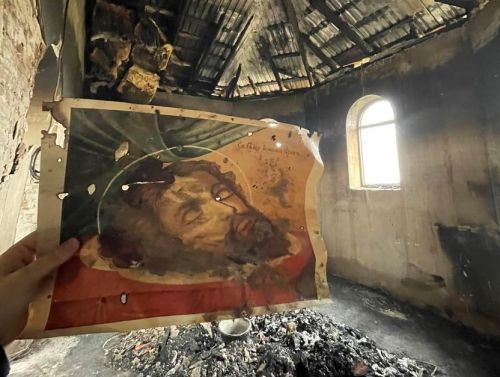 
У храмі, який підпалили на Шумщині, вціліла лише ікона (фото)