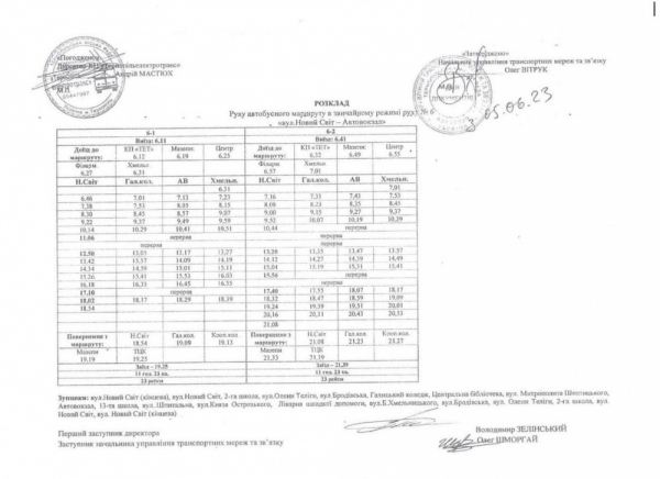 У Тернополі подовжили роботу 2 автобусних маршрутів
У Тернополі подовжили роботу 2 автобусних маршрутів
