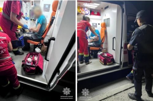 
Тернопільські патрульні серед ночі рятували пораненого чоловіка