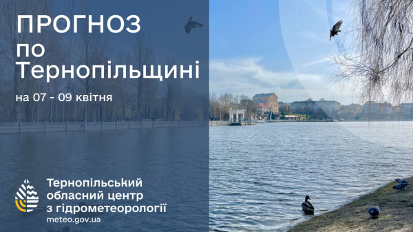 
На Тернопільщині температура підвищиться до 25° тепла – прогноз на 7-9 квітня