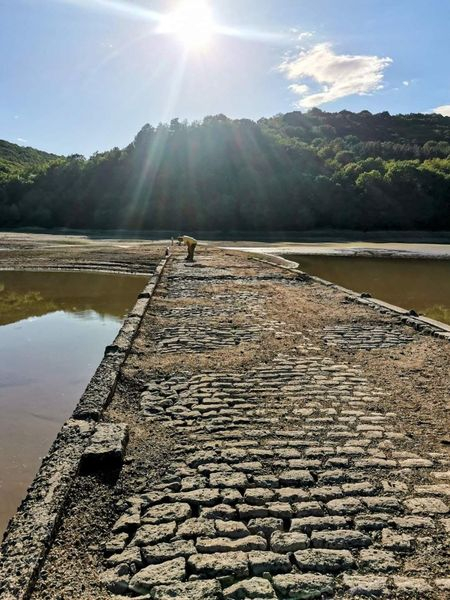 Через значне зменшення рівня води у Дністрі стало видно старий міст часів німецької окупації (фото)
Через значне зменшення рівня води у Дністрі стало видно старий міст часів німецької окупації (фото)