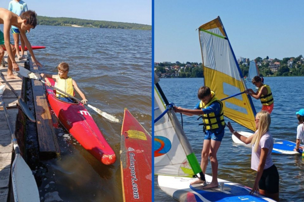 Як кататися на вітрильній дошці, каяках та САП-дошках вчили юних тернополян