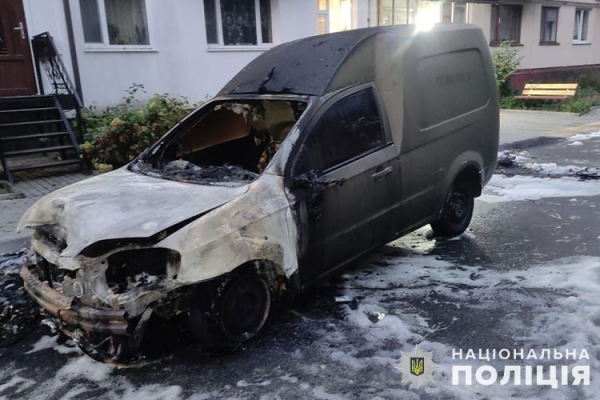 Двоє тернополян спалили військовий автомобіль. Їх підозрюють в спіробітництві з рф