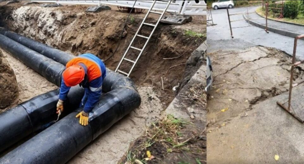 У Тернополі під землю провалилось авто: власниця звинувачує комунальників
