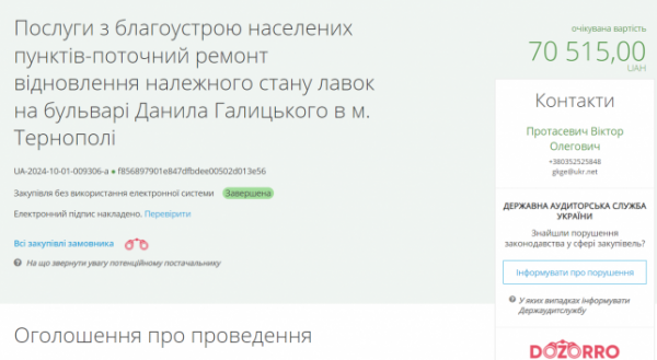 На бульварі Данила Галицького ремонтуватимуть лавки: скільки грошей витратять