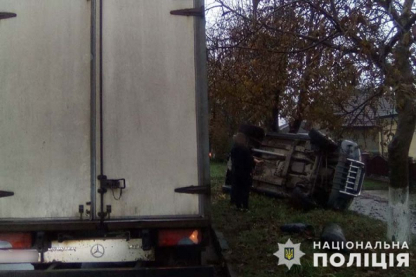 У Березовиці Jeep після удару перекинувся на узбіччя