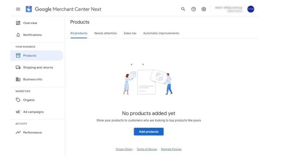 Добавление товаров в Merchant Center