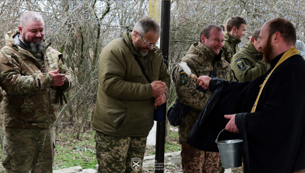 Військовий з Тернопільської бригади прийняв хрещення на свято Водохреща