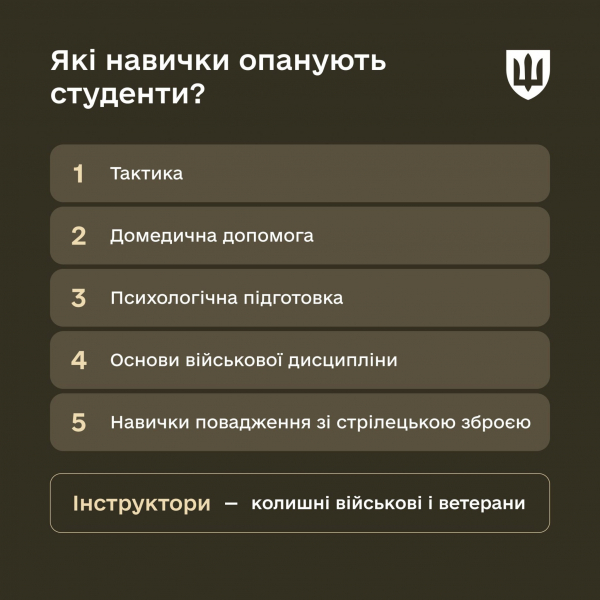 Базова загальновійськова підготовка у «вишах»: що потрібно знати