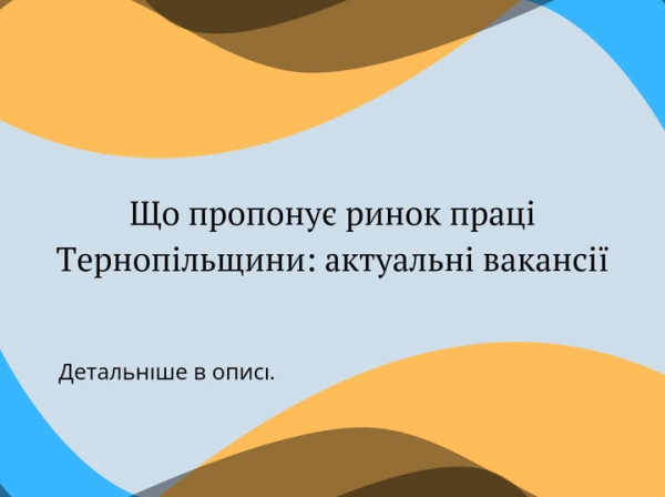 
На Тернопільщині пропонують роботу із зарплатою у 40-50 тис. грн на місяць