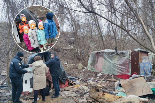 Спали на землі та ходили босі: на Тернопільщині виявили сім'ю з п'ятьма дітьми, яка жила у посадці