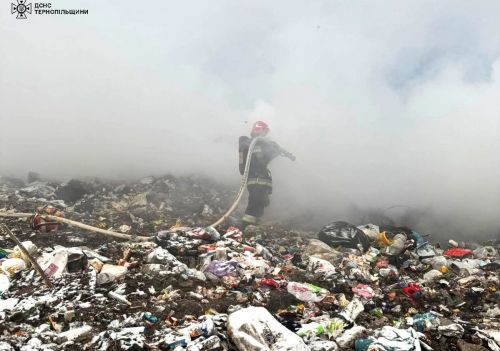 
Стихійне звалище горіло у Тернопільському районі