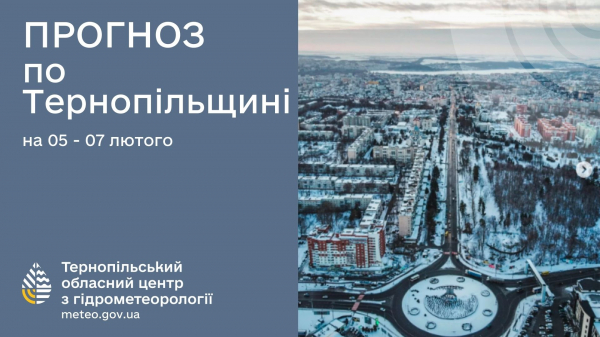 
Невеликий сніг та до 7° морозу очікують на Тернопільщині – прогноз погоди