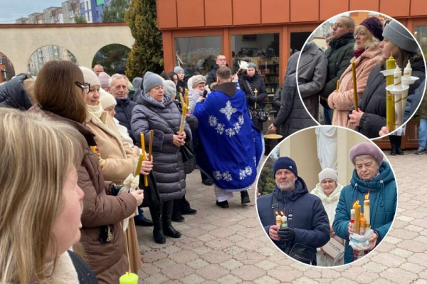 Як тернополяни освячували свічки на Стрітення у церкві святого Петра (РЕПОРТАЖ)