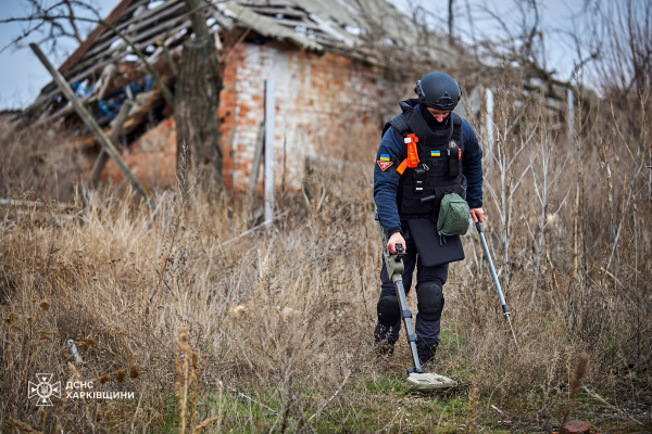 
Снаряди, гранати, міни та вибухівка: рятувальники з Тернопільщини розміновують землі на Харківщині (ФОТО)