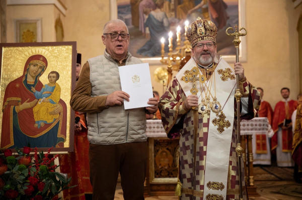 Патріарх Святослав відзначив мецената Петра Гадза: у Бучачі подякували за багаторічну підтримку ліцею св. Йосафата (фото, відео)