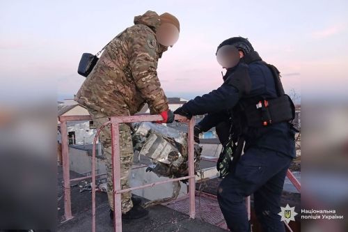 Впав «шахед», але не здетонував: у Тернополі під час масованої атаки рф вдалося врятувати людські життя (ФОТО)