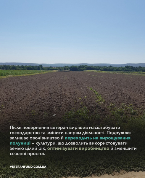 Після фронту – в агрономію: на Тернопільщині ветеран ЗСУ відкриває полуничний бізнес