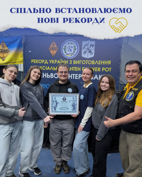 Студенти з Тернополя допомогли встановити Національний рекорд України, підтримуючи ЗСУ (ФОТО)