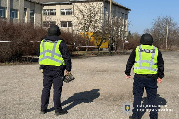 Макет бойової гранати Ф-1 виявили на території ліцею у селищі Підволочиськ (фото)
