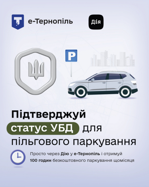 Безкоштовне паркування для учасників бойових дій у Тернополі: як активувати пільги