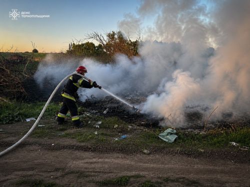 На Тернопільщині за добу ліквідували дві пожежі, врятували чоловіка та знищили боєприпас (фото)