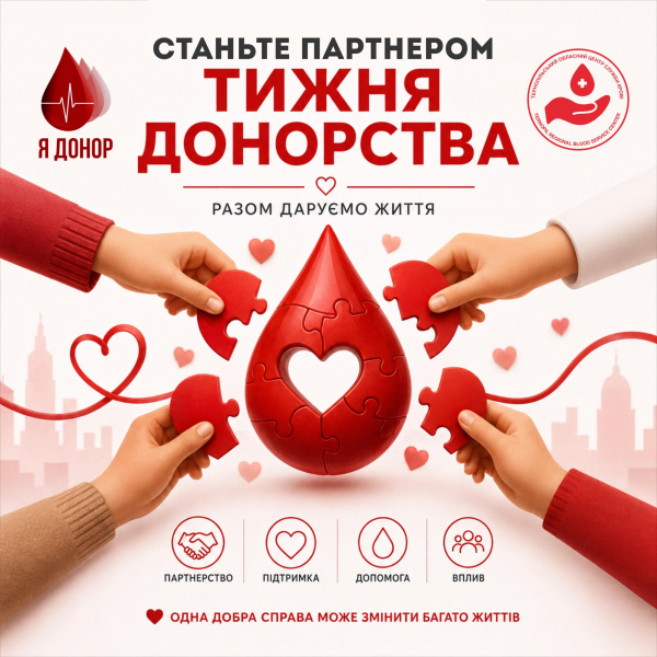 У Тернополі готують «Тиждень донорства» та шукають партнерів для акції