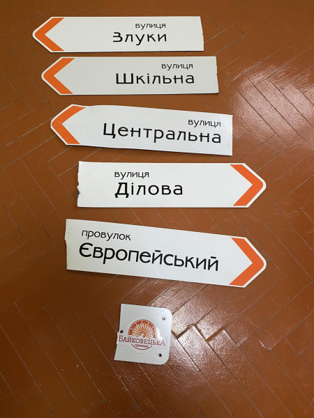 Зірвали, поламали та погнули: вандали у Байківцях пошкодили покажчики вулиць (фото)