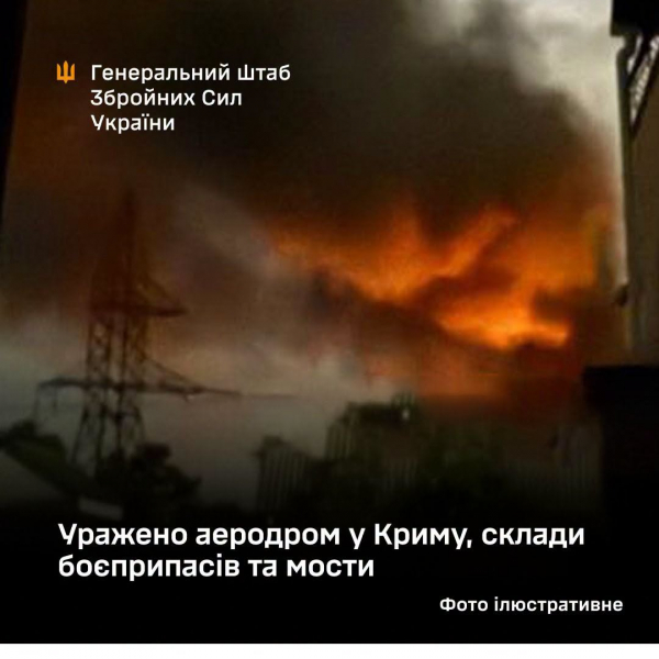 Уражено аеродром у Криму, склади боєприпасів та мости (фото)