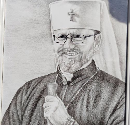 Ув'язнений намалював портрет Глави УГКЦ: Блаженніший Святослав побував у Чортківській установі виконання покарань (фото)