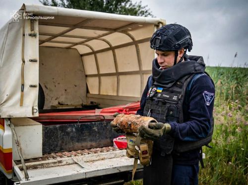 На подвір'ї у селі на Тернопільщині виявили артилерійський снаряд часів Другої світовой війни (фото)
