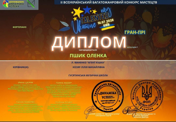 Учні Гусятинської музичної школи здобули Гран-прі та чотири перші місця на всеукраїнському конкурсі (фото)