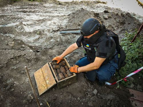 У Смиківцях в ящику знайшли цілий арсенал вибухівки: три мінометні міни та три ручні гранати (фото)