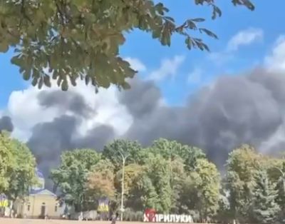 Росіяни вдарили по фабриці у Прилуках (відео)