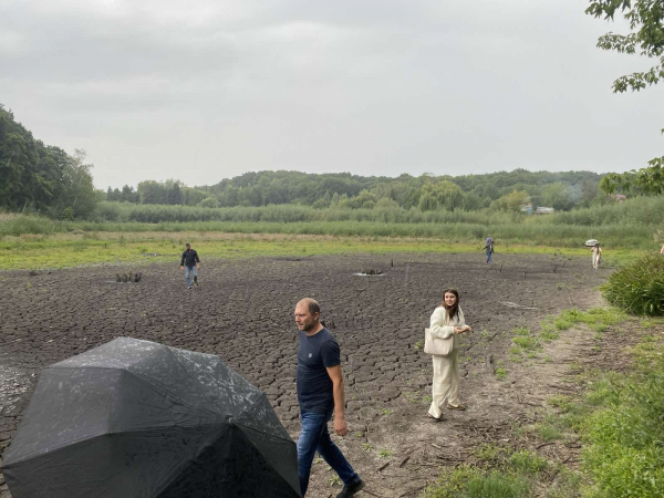 У селі Борщівка на Тернопільщині повністю пересох ставок (фото)