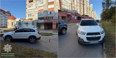 У Тернополі авто самовільно скотилося на дорогу: власницю оштрафували (фото)