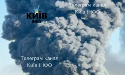 Попередньо після ворожої атаки горять склади «АТБ» на Київщині: розгорається дуже сильна пожежа (відео)