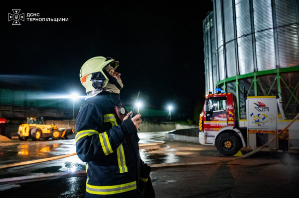 Рятувальники показали світлини з місця пожежі елеватора у Козовій (фото, відео)