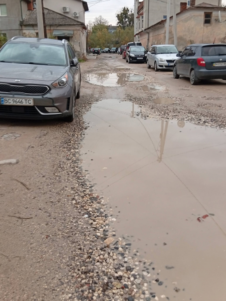 У Бережанах скаржаться на стан доріг та паркування на тротуарах (фото)